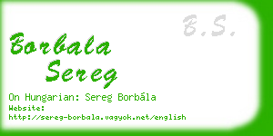 borbala sereg business card